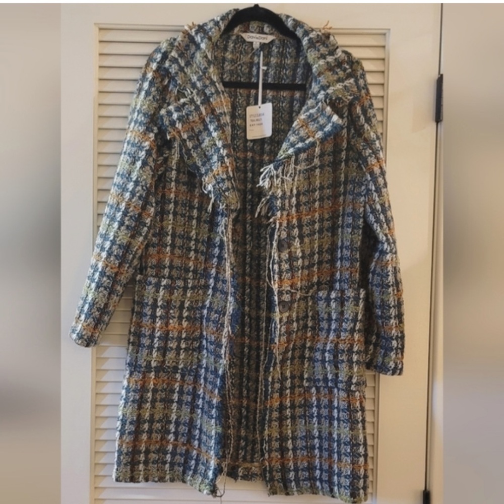 Davi & Dani- Large Multi-Coloured Tweed Cardigan Sweater Blazer Jacket.. - Picture 11 of 16